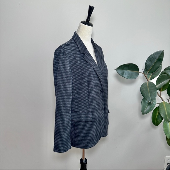 Talbots Gray Houndstooth Ponte Knit Blazer - Picture 3 of 6